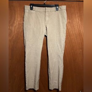 Banana Republic Women Sz 12 Pants Beige Viscose Blend Sloan Skinny Ankle Stretch